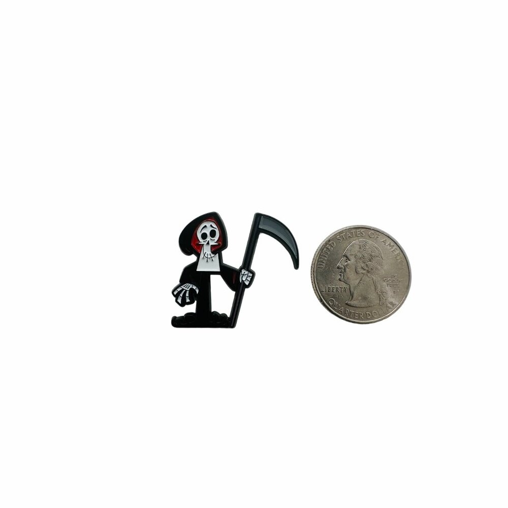 ✨New Oz Enamel Pin The Grim Adventures of Billy & Mandy Grim Reaper Metal Death - Picture 6 of 6